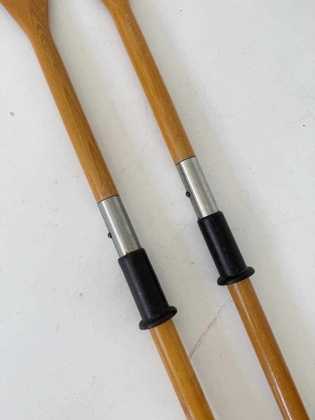 Paire de rames en bois, années 1960/1970