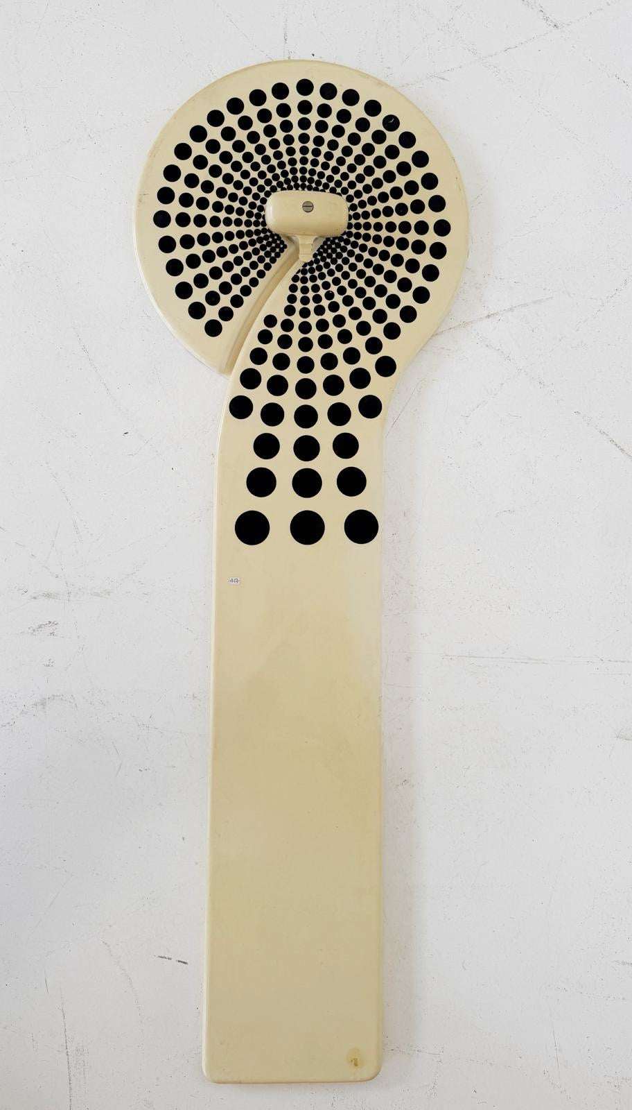 Vintage molded plastic wall coat rack – 1970s design