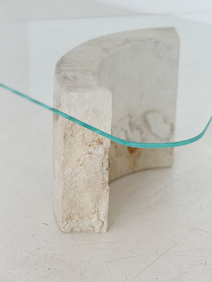 Coffee table with marble base