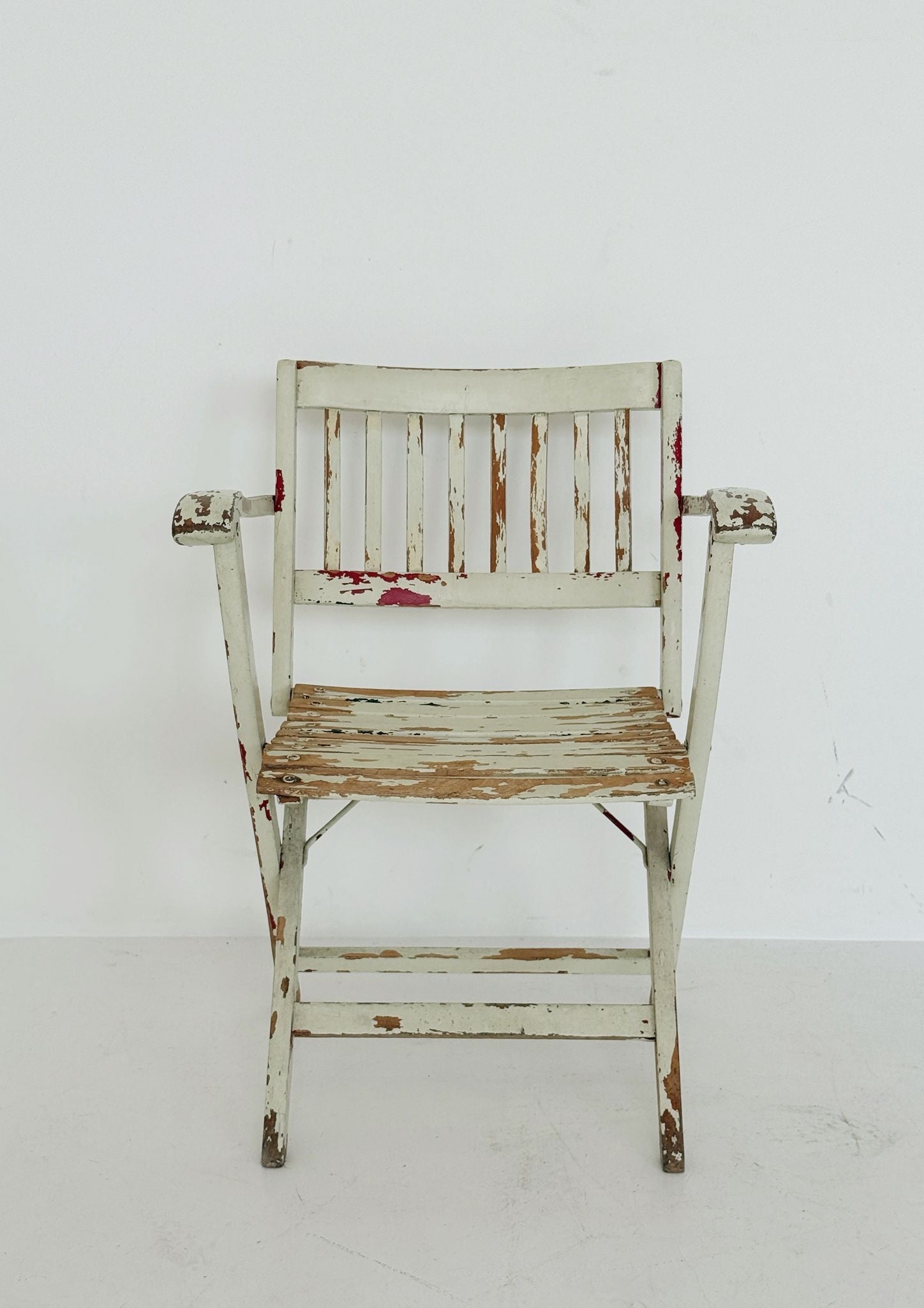 Folding garden chair in lacquered wood, 1940s–1950s