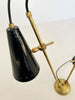 Brass and aluminum table lamp