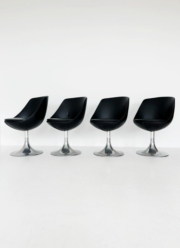 Four swivel chairs