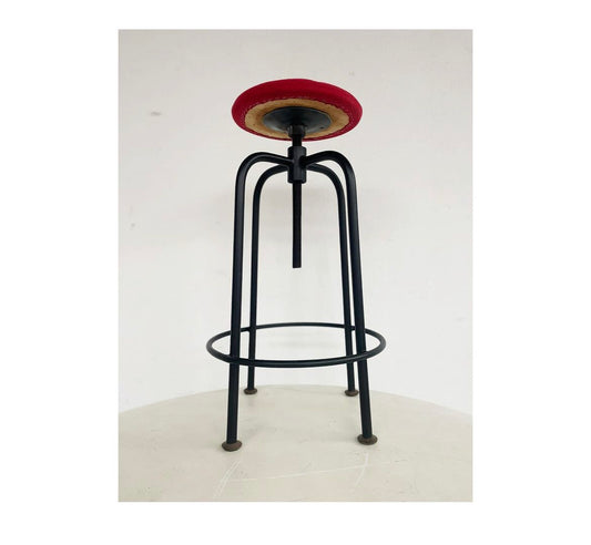 Red and black stool