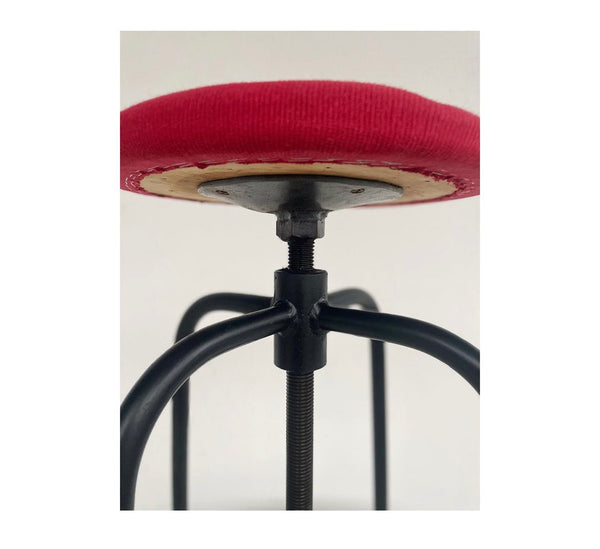 Red and black stool