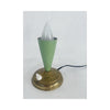 Piccola lampada da tavolo verde e oro