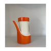 Orange and white carafe