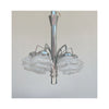 Chrome and glass chandelier