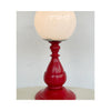 Red and white table lamp