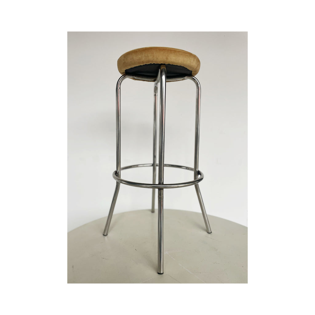 Yellow and chrome stool
