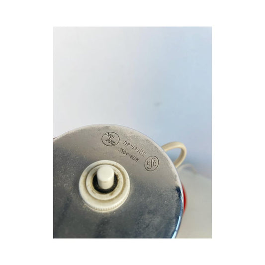 Orange and chrome table lamp